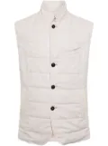 N.Peal Seville quilted gilet - Neutrals