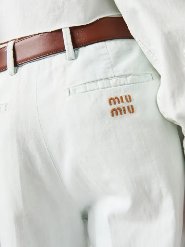 Miu Miu Chambray straight-leg Jeans | Blue | FARFETCH