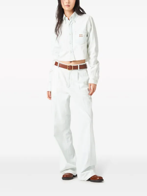 Miu Miu Chambray straight-leg Jeans | Blue | FARFETCH