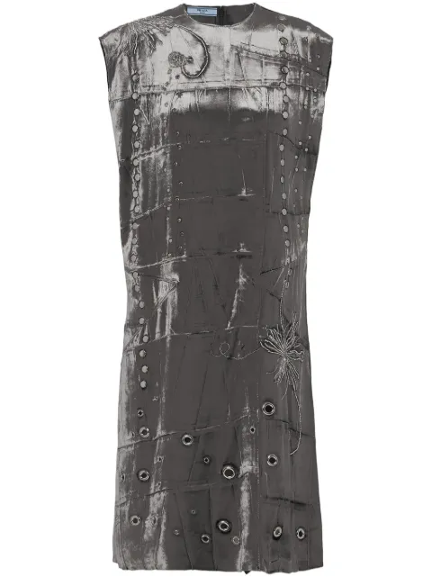 Prada embroidered velvet dress