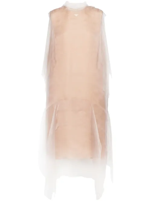 Robe Technical Voile à plis - Prada - Modalova