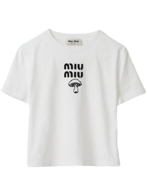 Miu T Shirt A Maniche Corte T Shirt Da Donna T Shirt Firmate Con