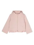 Herno Kids logo-plaque zip-up raincoat - Pink