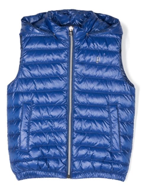 Herno Kids logo-plaque quilted gilet