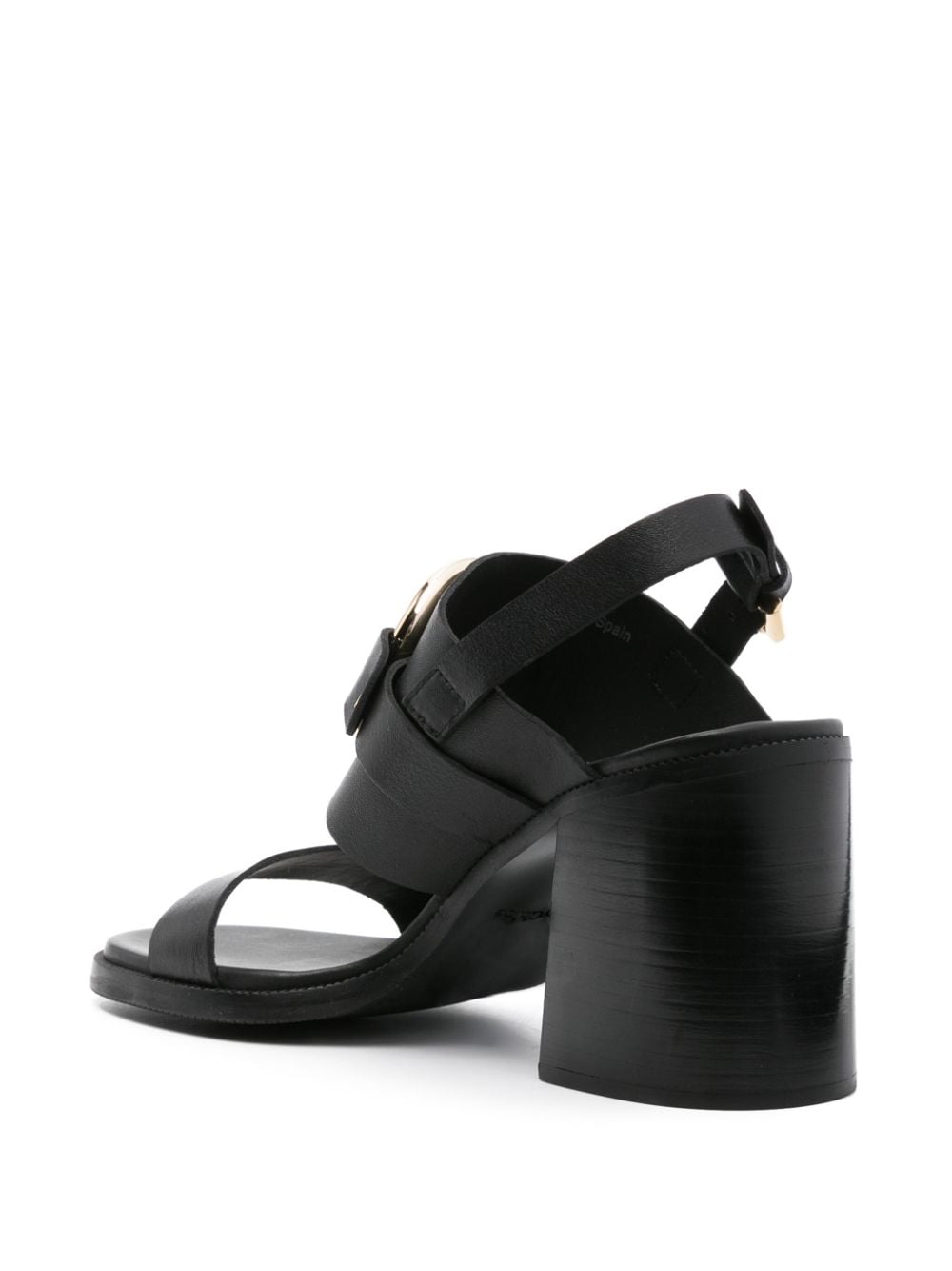 Shop See By Chloé Slingback Leather Sandals In Black