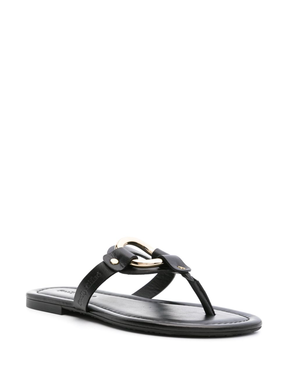 See by Chloé Hana leather slides - Zwart