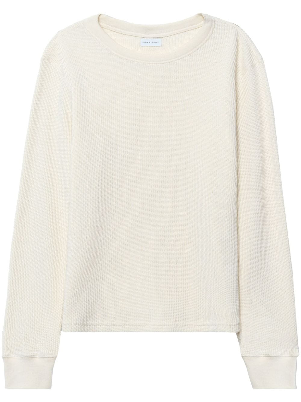 ribbed-knit cotton jumper