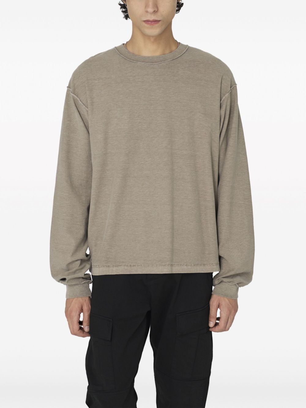 Shop John Elliott Long-sleeve Cotton T-shirt In Neutrals