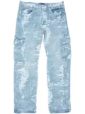 Purple Brand patterned jacquard cargo jeans - Blue