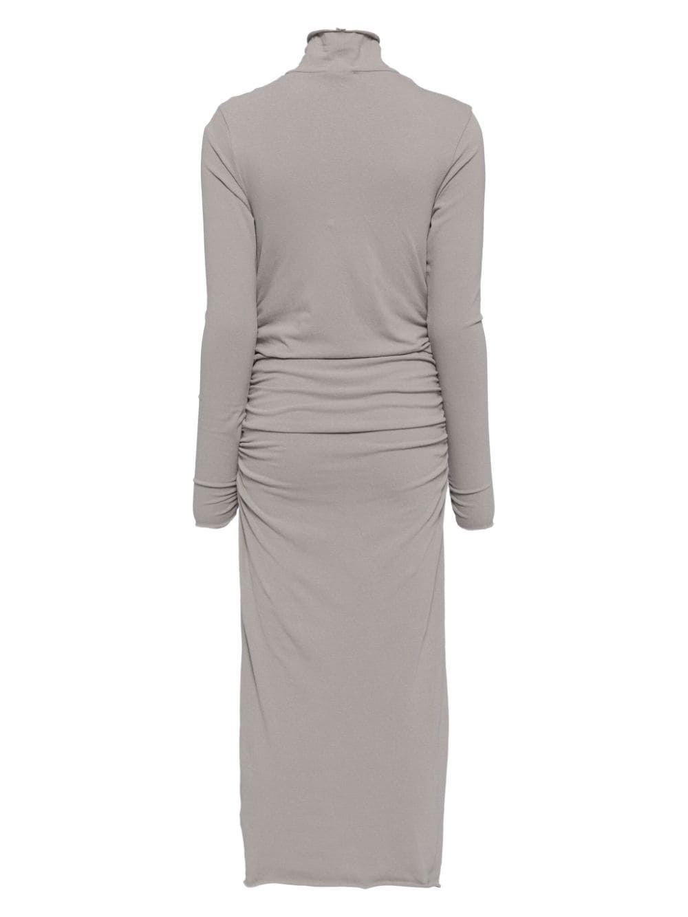 Shop James Perse Jersey Ruched Dress In Grey