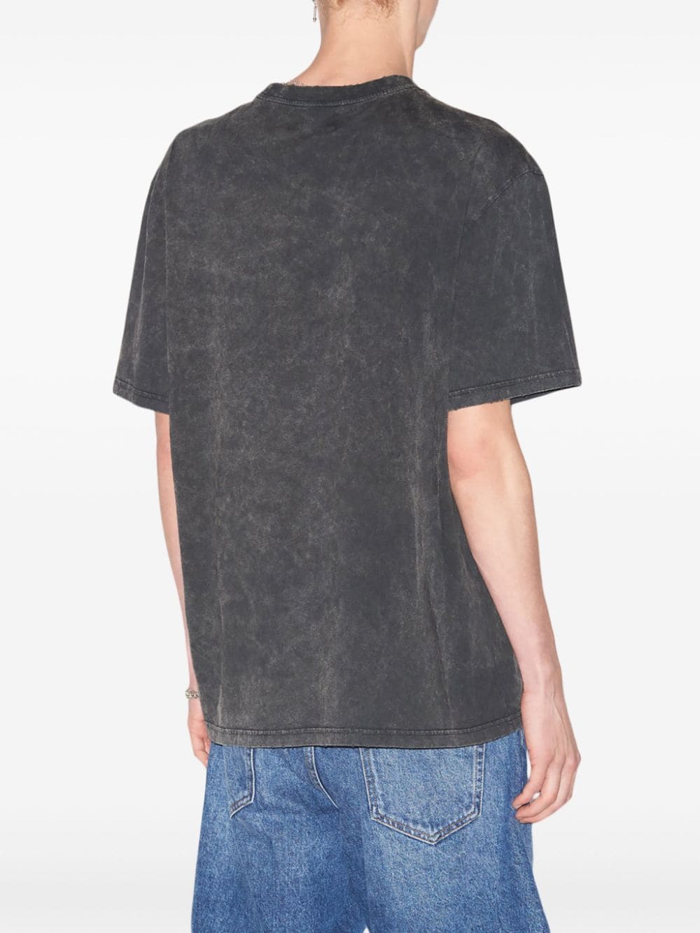 Shop Marant Hugo Logo-embroidered T-shirt In Grey