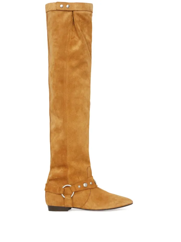 Isabel marant suede knee high boots best sale