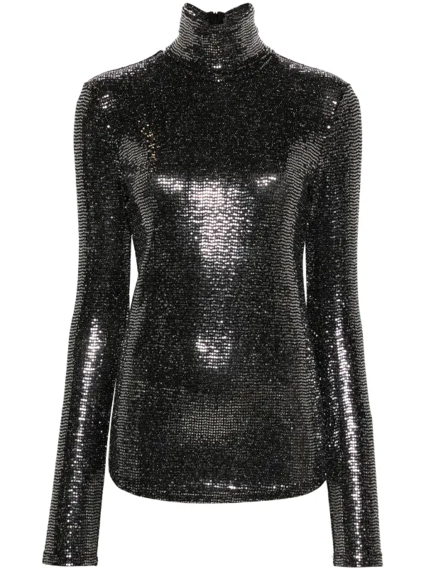 Isabel Marant Joyela Sequined Top in Black