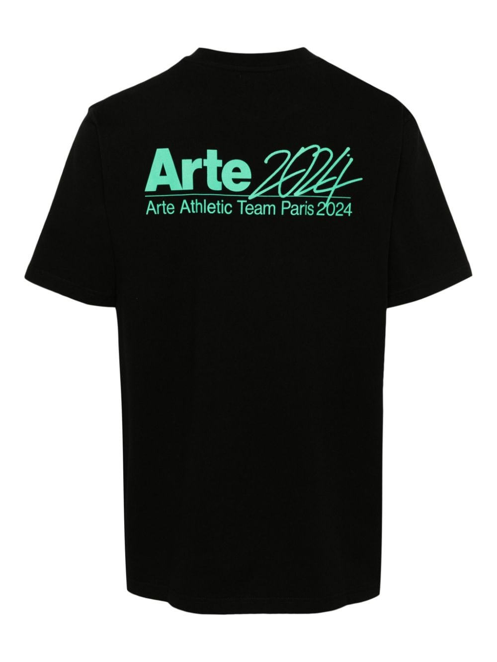 Shop Arte Teo Logo-print Cotton T-shirt In Black