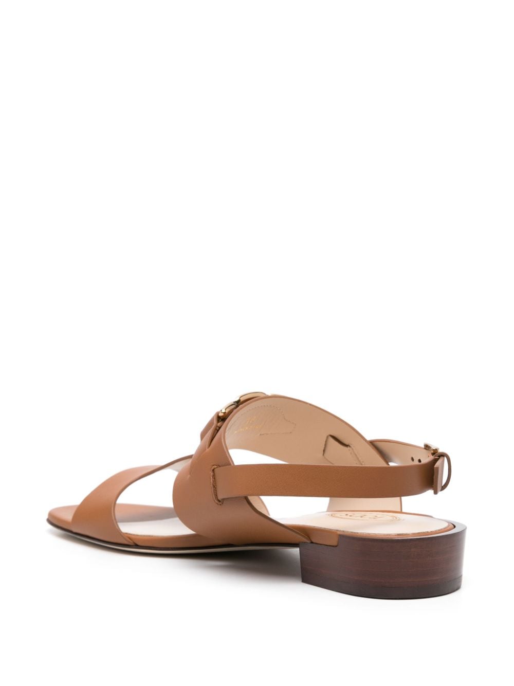 Shop Tod's Kate Leather Sandals In Brown