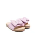 Pèpè Simona bow-detail slides - Purple