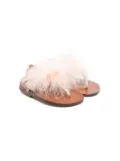 Pèpè pompom-detail T-bar sandals - Pink