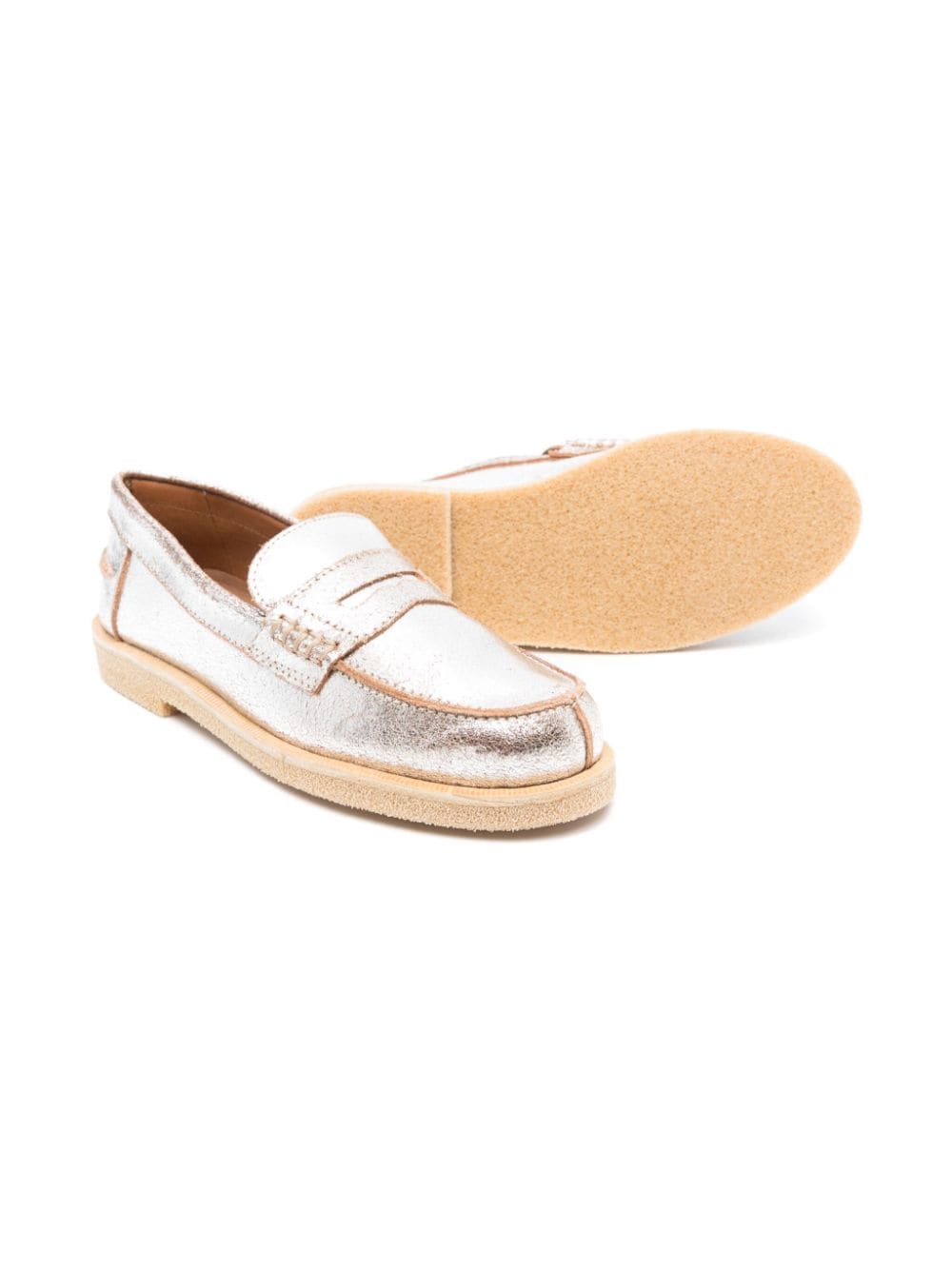 Pèpè François loafers met metallic-effect - Zilver