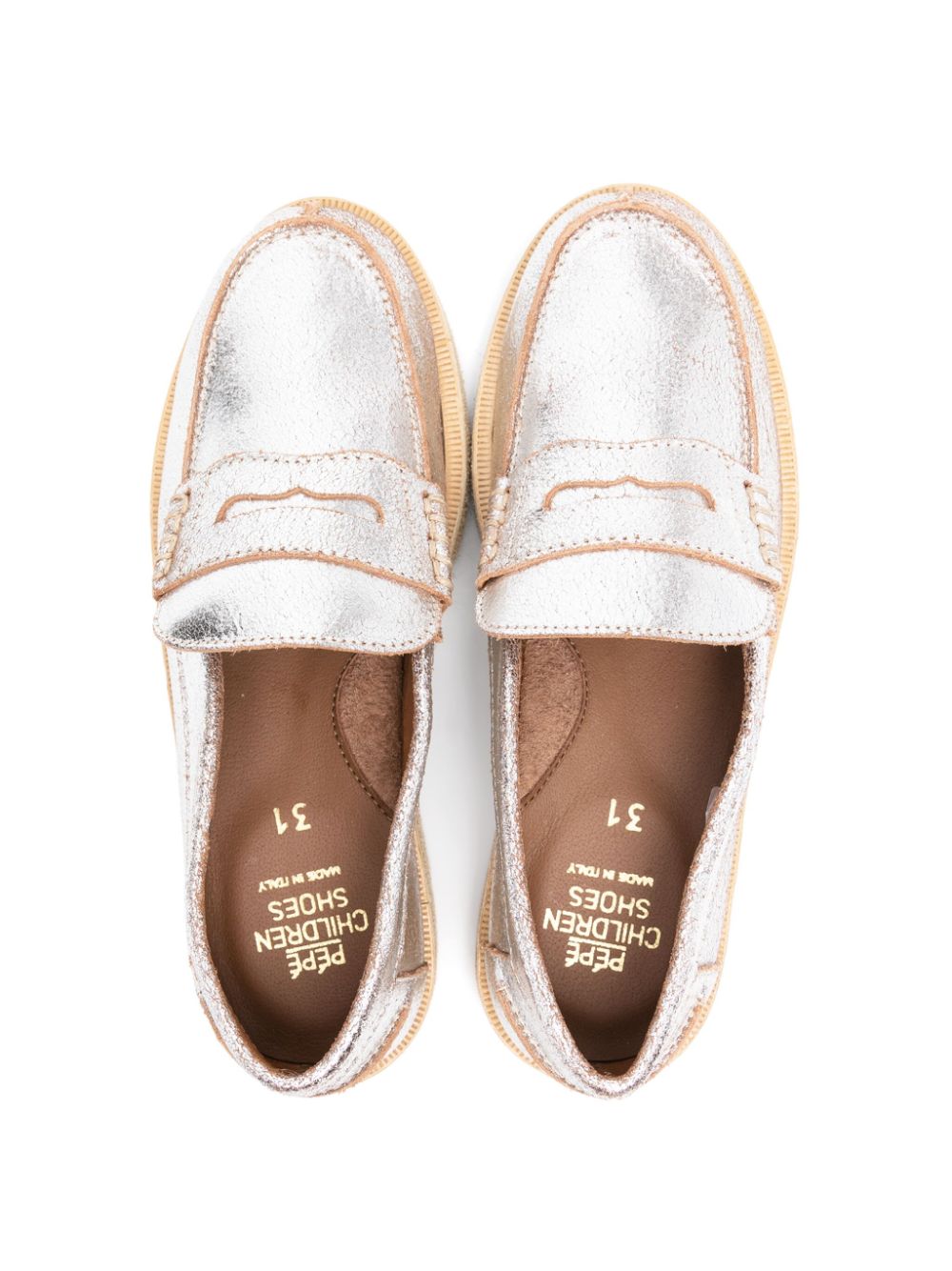 Pèpè François loafers met metallic-effect Zilver