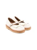 Pèpè Camilla leather ballerina shoes - White