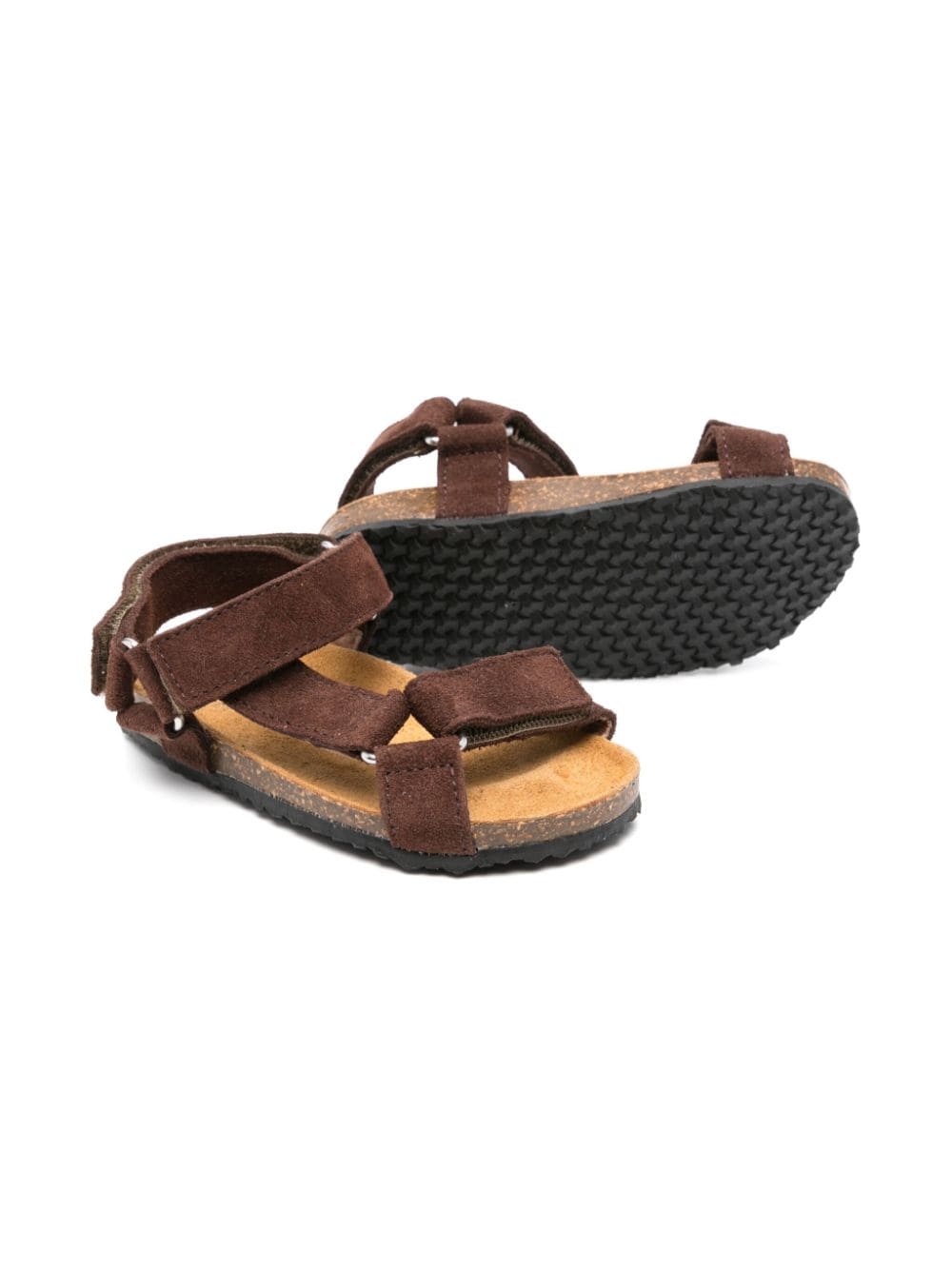 Pèpè Percy suède sandalen - Bruin