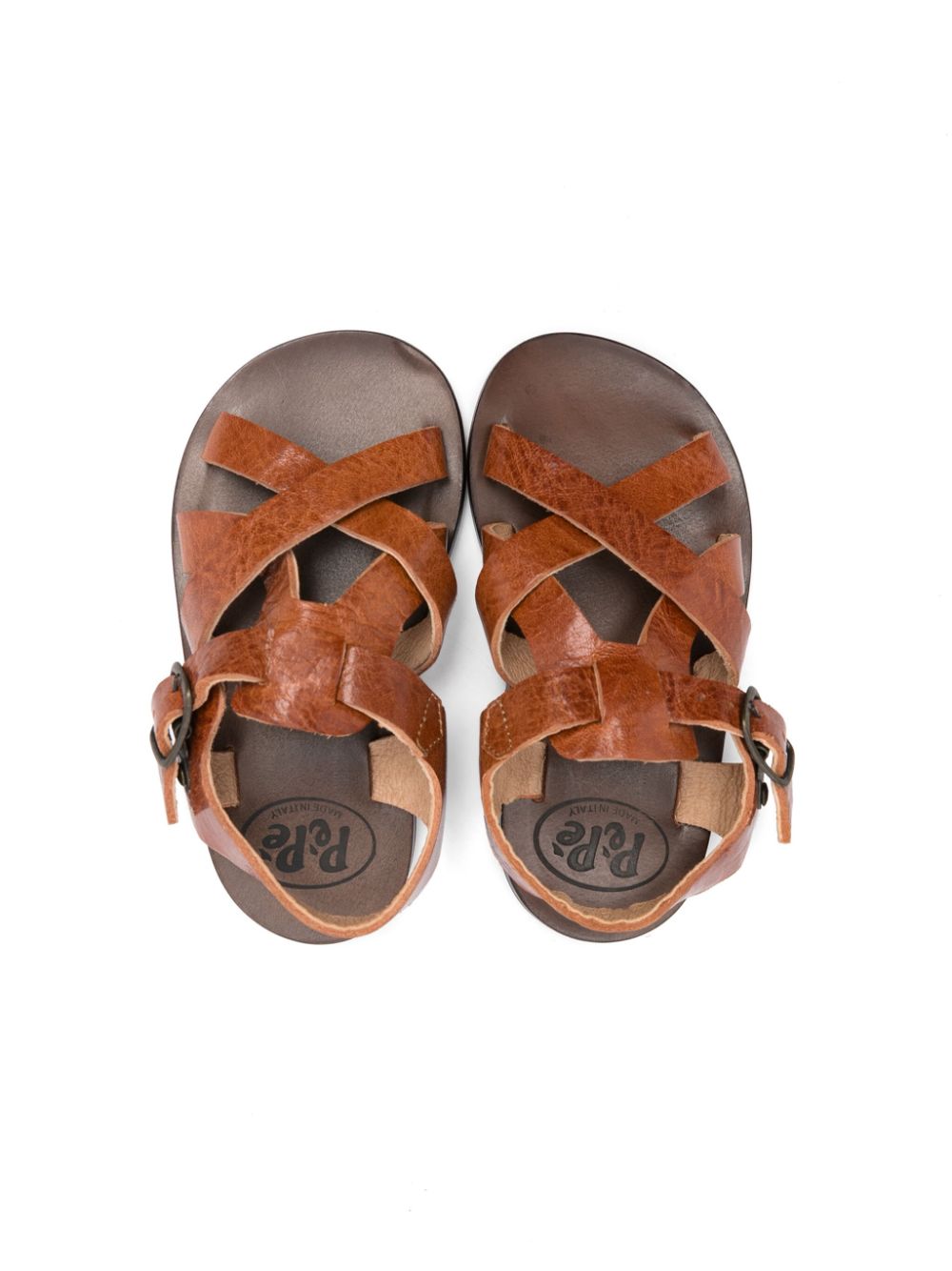 Pèpè Alberto leren sandalen Bruin