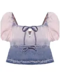 GANNI Future denim blouse - Blue