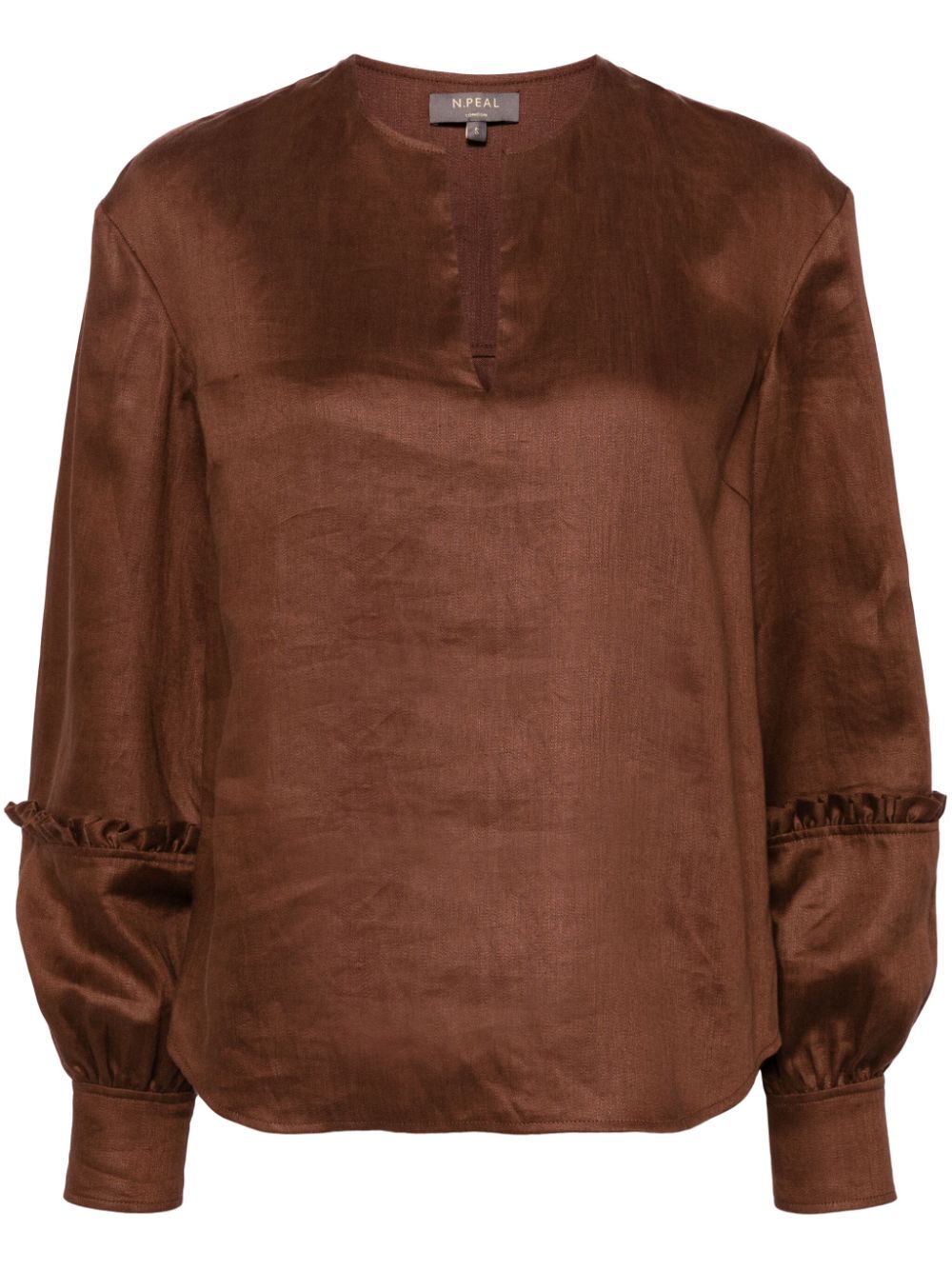 Image 1 of N.Peal Sienna linen blouse