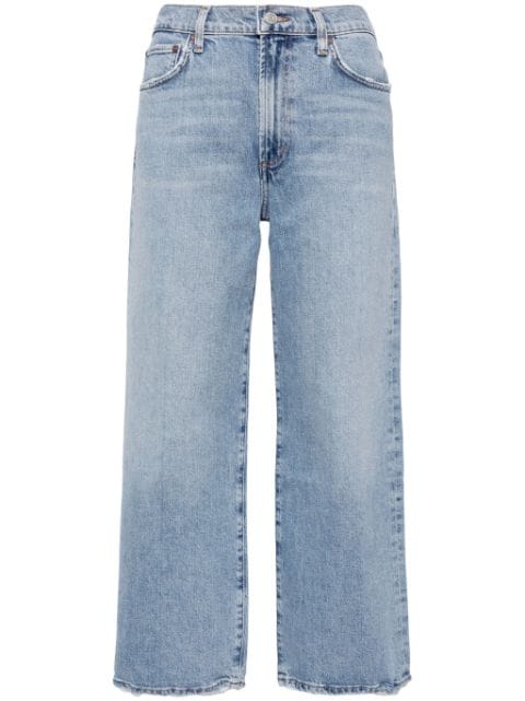 AGOLDE جينز قصير 'هاربر' بخصر متوسط