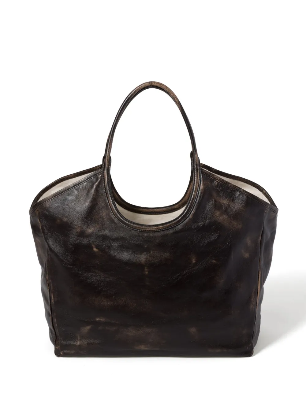 Miu Miu レザー トートバッグ | ブラック | FARFETCH JP