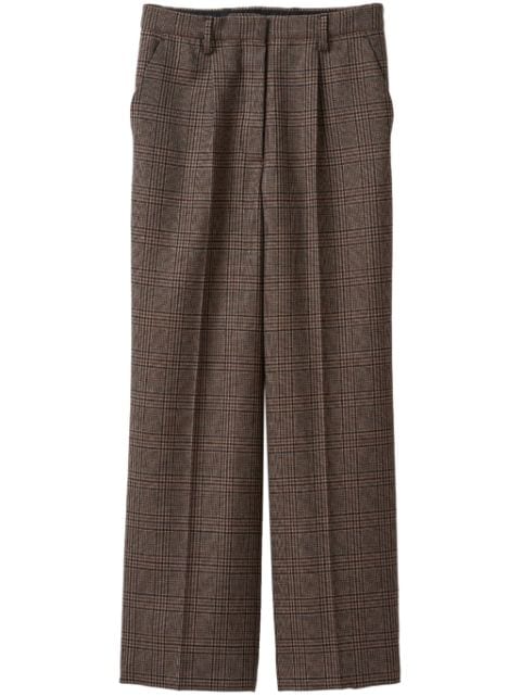 Miu Miu check-pattern wool trousers
