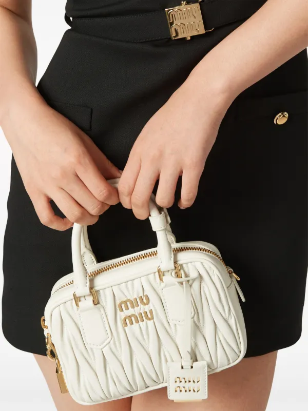 Miu Miu Belted Wool Minidress | Black | FARFETCH