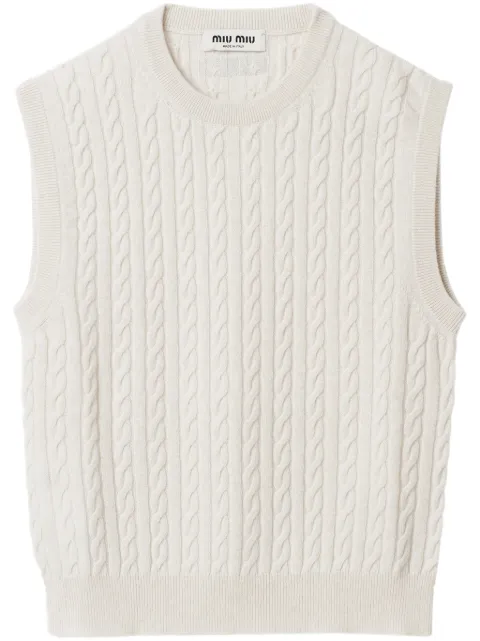 Miu Miu cable-knit cashmere vest