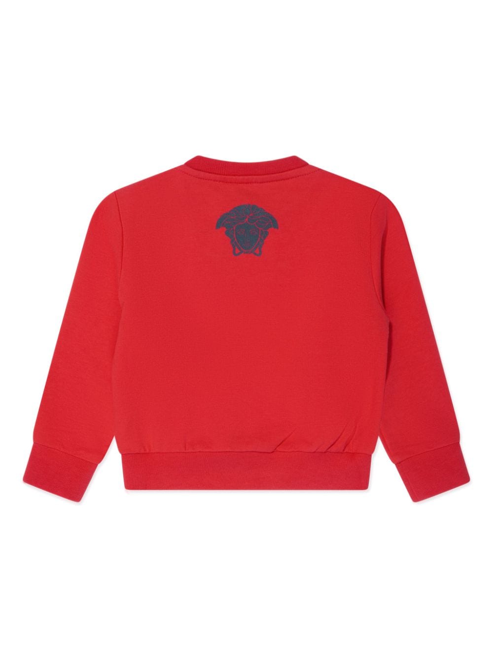 Shop Versace Logo-print Jersey Sweatshirt In Red
