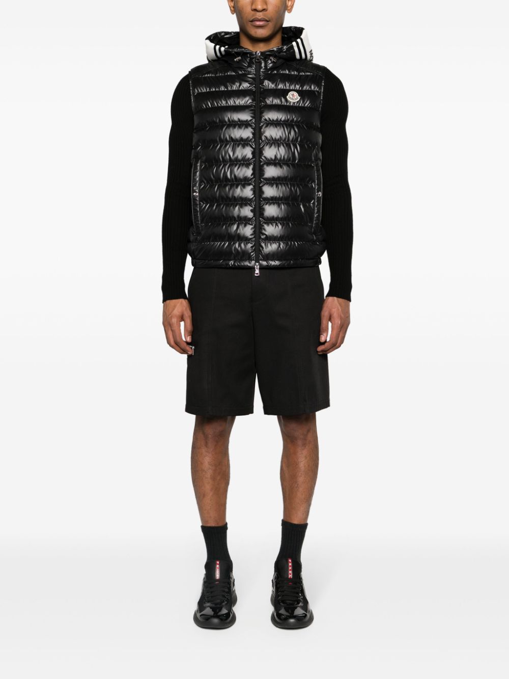 Moncler Clai hooded down gilet - Zwart