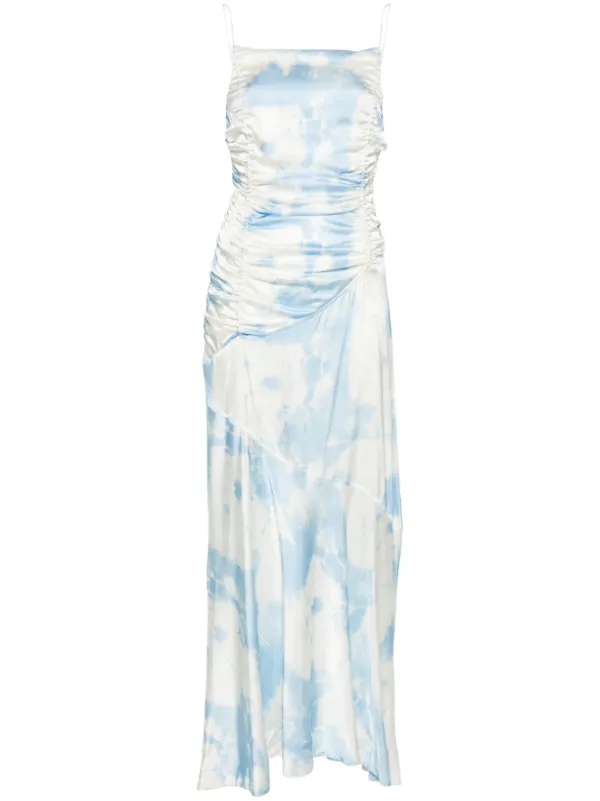 Ganni heavy satin maxi dress sale