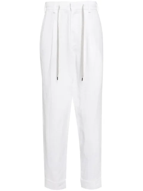 N.Peal drawstring linen trousers