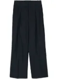 N.Peal Florence linen palazzo pants - Blue