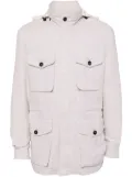 N.Peal Hampton herringbone hooded jacket - Neutrals