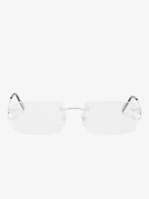 Cartier Eyewear lentes con armazón rectangular y logo C