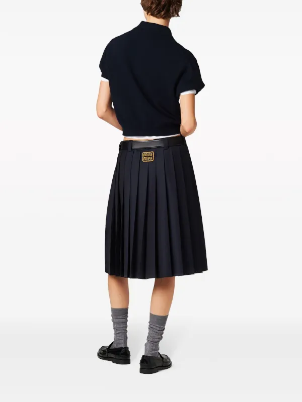 Miu Miu カシミア ポロシャツ | ブルー | FARFETCH JP