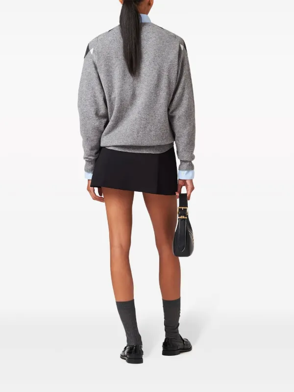 スカート MIU MIU Black Boucle Mini Skirt MIU MIU - Women Pleated Pinstripe Mini Skirt – Atelier New York