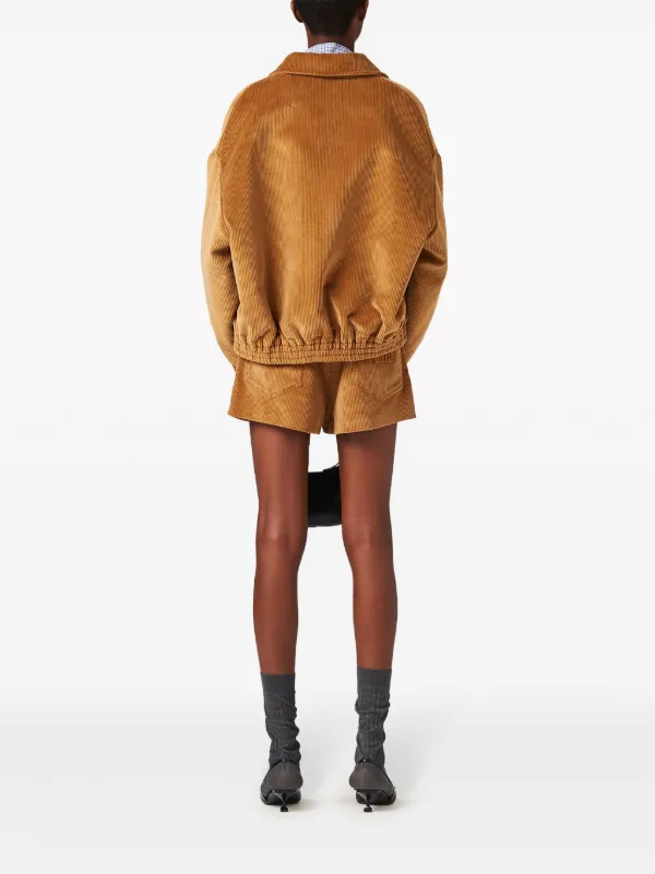 Miu Miu コーデュロイ ショートパンツ | ニュートラル | FARFETCH JP