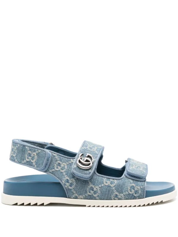 Gucci Double G Sandals Blue FARFETCH CA