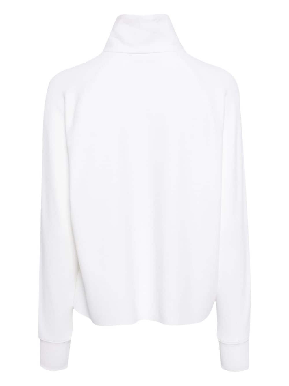 Shop James Perse High-neck Raglan-sleeves Sweatshirt In White