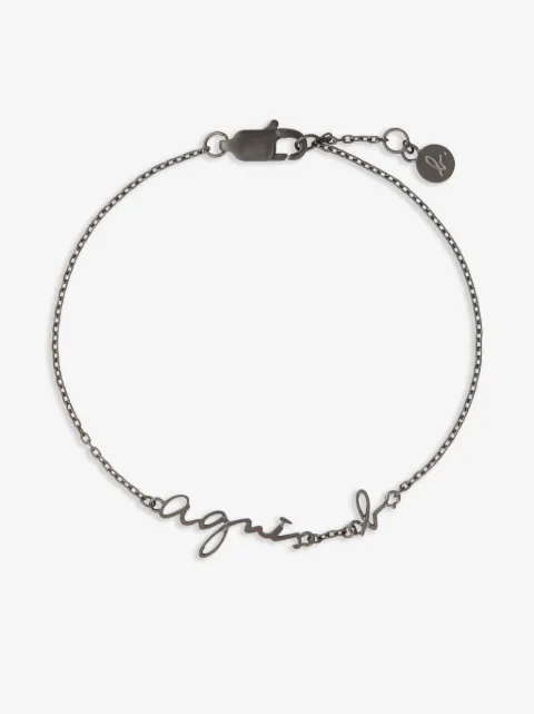 agnès b.  logo chain bracelet
