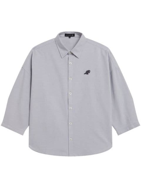 SPORT b. by agnès b.  Dino-embroidery cotton shirt