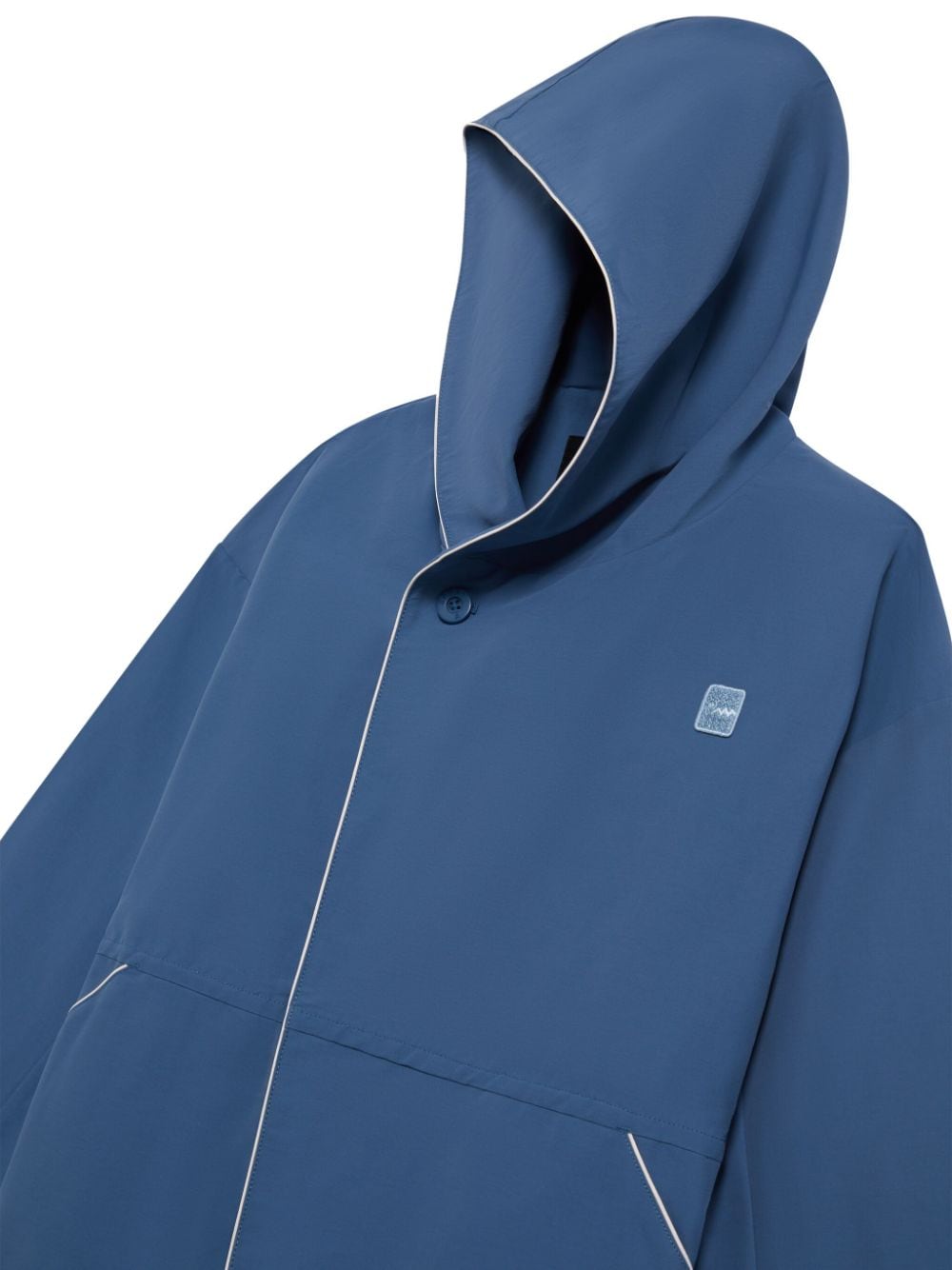Shop Sport B. By Agnès B. Logo-patch Hooded Jacket In Blue