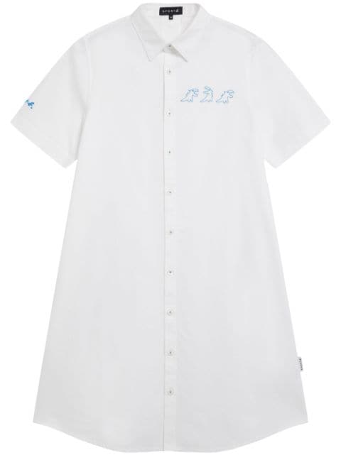 SPORT b. by agnès b.  Dino-print cotton shirt dress