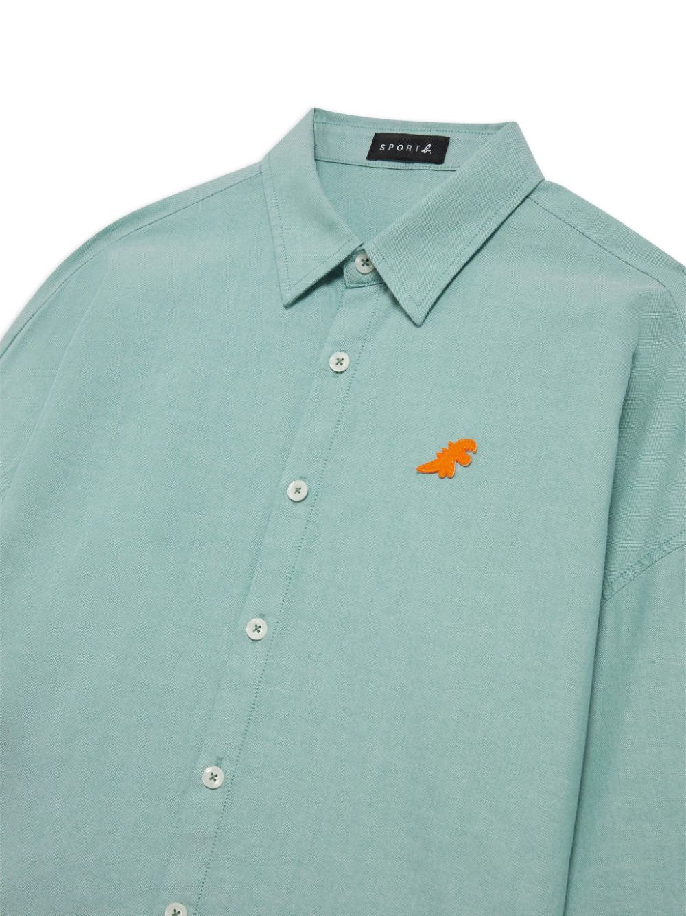 Shop Sport B. By Agnès B. Logo-embroidered Cotton Shirt In Green
